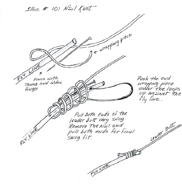 The nail knot is used to attach a leader butt to the fly line